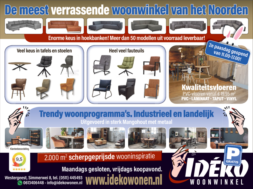Meubel aanbiedingen bij Ideko Wonen in Westergeest!