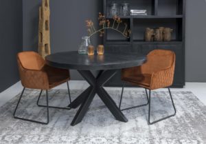 Eettafel Kala black rond- diverse afmetingen