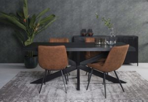 Eettafel Kala spider black - diverse afmetingen