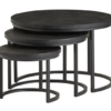 Salontafel set enza black mango 3 delig