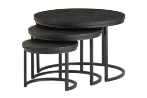Salontafel set enza black mango 3 delig