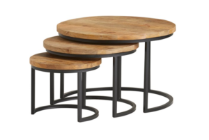 MM - Salontafel set Enzo mango 3-dlg extra dik blad!