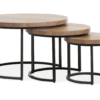 Salontafel set rond 3-dlg. lamulux Hugo -15 kleuren