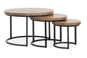 Salontafel set rond 3-dlg. lamulux Hugo -15 kleuren