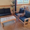 Teak lounge set "Swedia" + gratis zitkussens