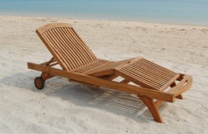 Ligbed "Bali" teak + gratis ligkussen