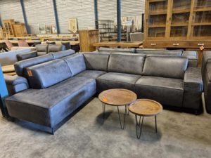 Voorraad/Showroom sale - Hoekbank Levi stof antraciet eindstuk links (ook in spiegelbeeld)