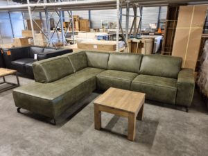 Voorraad/Showroom sale - Hoekbank Levi stof groen eindstuk links (ook in spiegelbeeld)