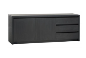 Dressoir Milanello klein lamulux kleur noir-zwart 212 cm