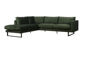 Hoekbank Naomi groen adore stof
