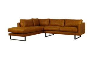 Hoekbank Naomi microleder cognac