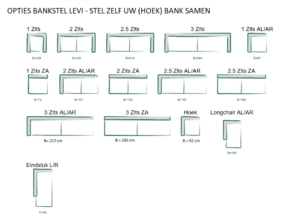 Opties bankstel Levi