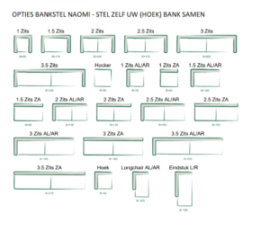 Opties bankstel Naomi