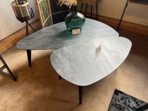 Showroom sale - Salontafels kunststof donkere kleur ovaal