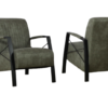 Fauteuil industrieel kruisframe "Zoja" Leverbaar in diverse kleuren!
