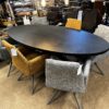 Showroom sale - Eettafel ovaal kunststof lamulux zwart 200x102 cm
