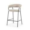 Barstoel "Luka'' Met Armleuning | Leverbaar in antraciet, beige, taupe, groen