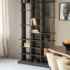Boekenkast-Oliver-120x40x220-bruin-mango-hout-gelakt
