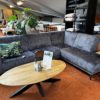 Showroom sale - Hoekbank Carmen blauw/antraciet ligdeel rechts
