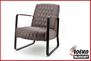 Fauteuil 'Coos' vintage taupe