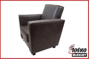 Fauteuil 'Enno' bruin leer