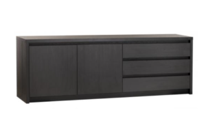 Dressoir Milanello groot lamulux kleur noir-zwart 242 cm