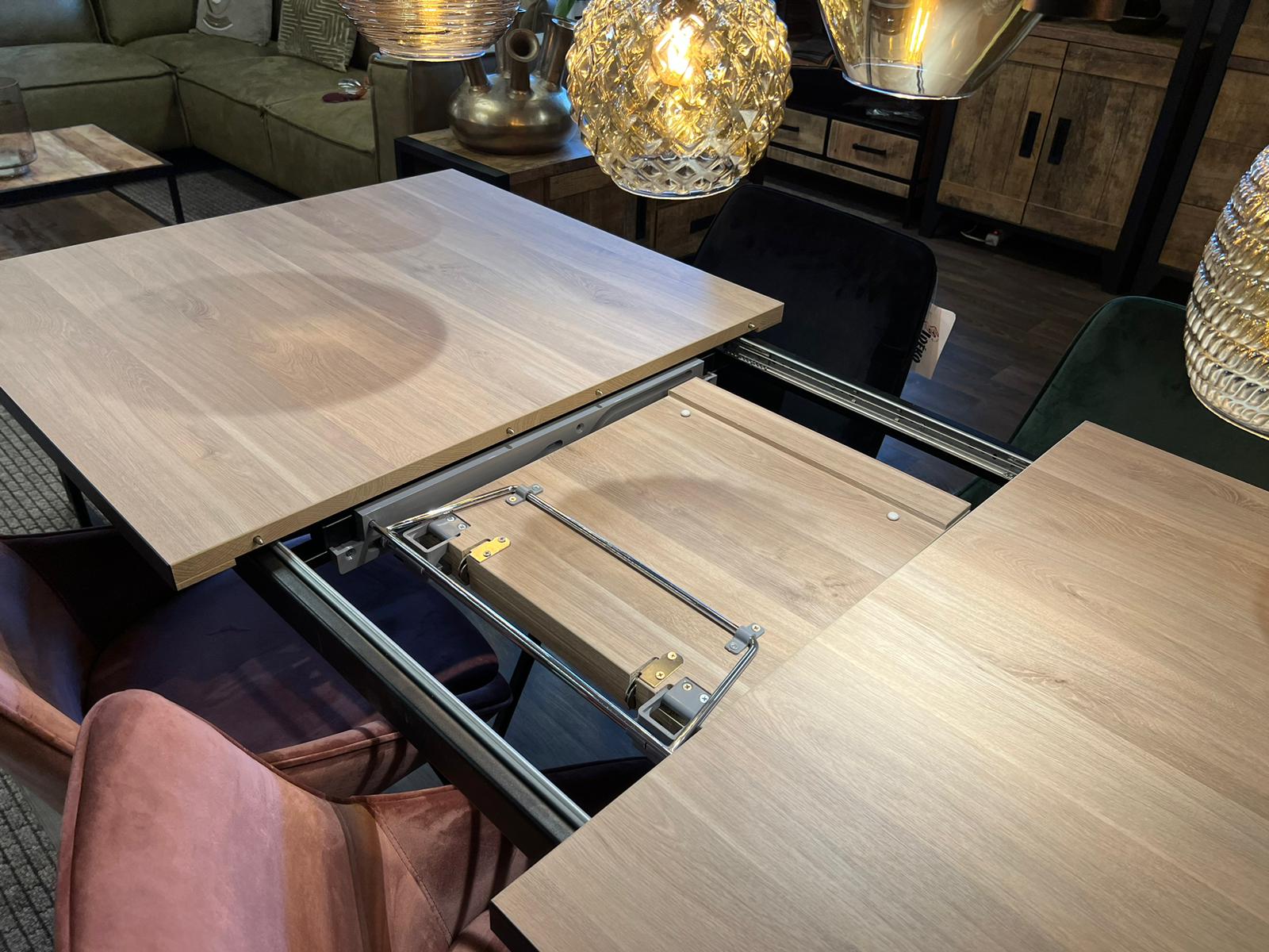 Showroom sale - Uitschuif tafel lamulux fresh oak 160 (200) x 90 cm